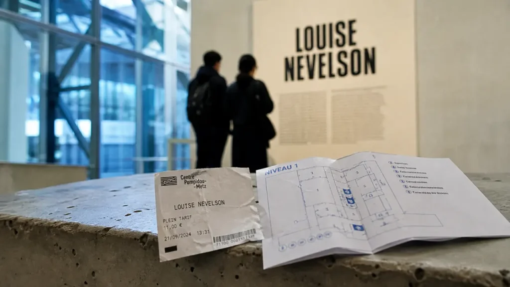 Expo metz aujourd’hui au Centre Pompidou-Metz : Louise Nevelson, affiche et visiteurs