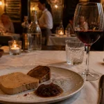 Restaurant l'eveil metz, cuisine française maison : foie gras et vin rouge