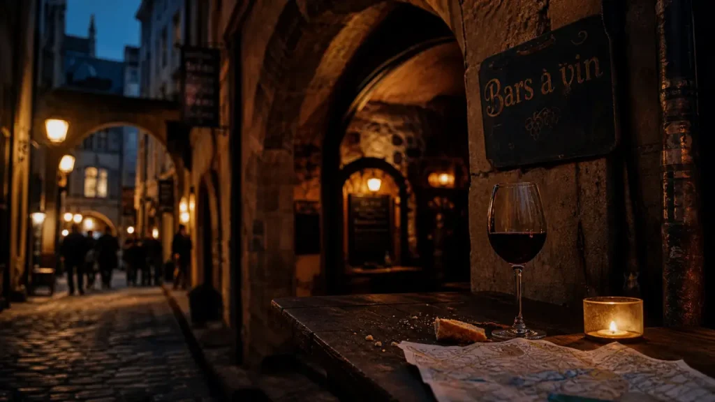 Sortir a Metz : ruelle secrète de Metz au crépuscule, bars à vin