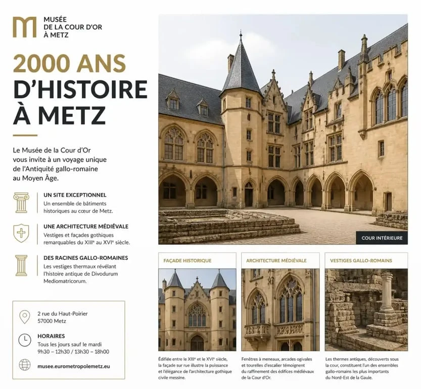 Musée de la Cour d'Or, étape culturelle pour découvrir l'histoire de l'art à Metz