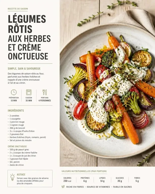 Plat de légumes de saison rôtis au Restaurant du Parc à Montigny-lès-Metz