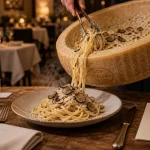 Restaurant di roma metz : linguine à la truffe fumante