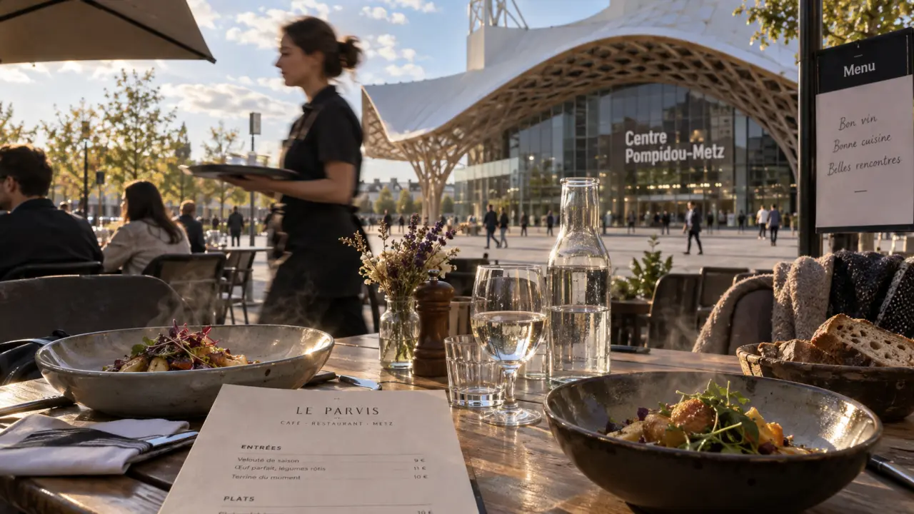 restaurant du centre pompidou metz, terrasse et menu au Centre Pompidou-Metz