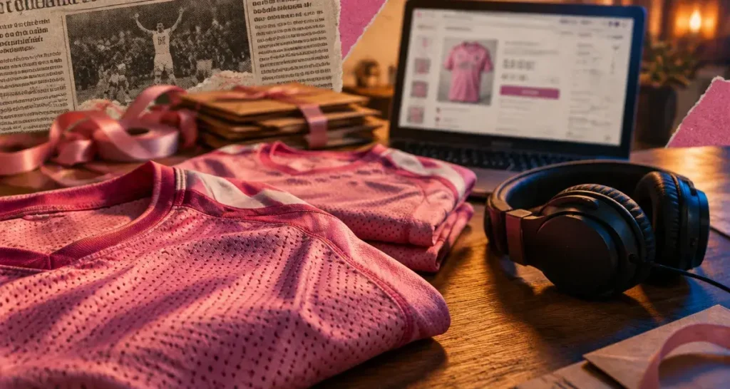 Les maillots roses de l’ESBF face à Metz vendus aux enchères